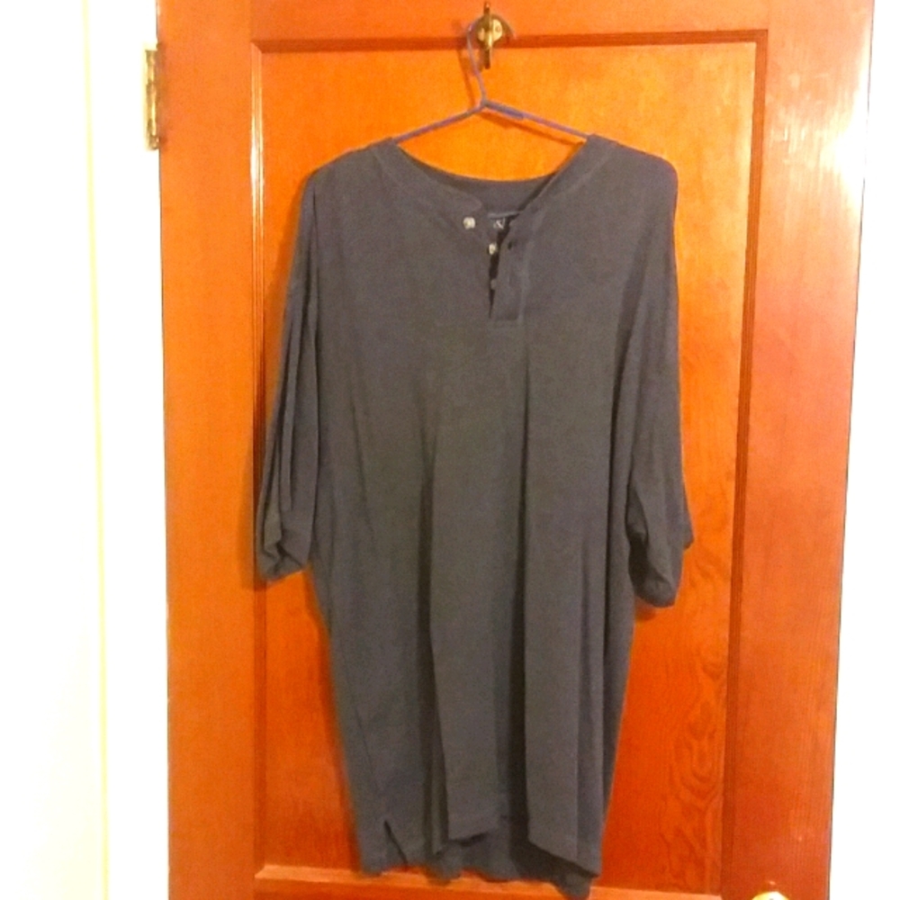 Basic Editions MENS SHIRT Large DK GRAY EUC